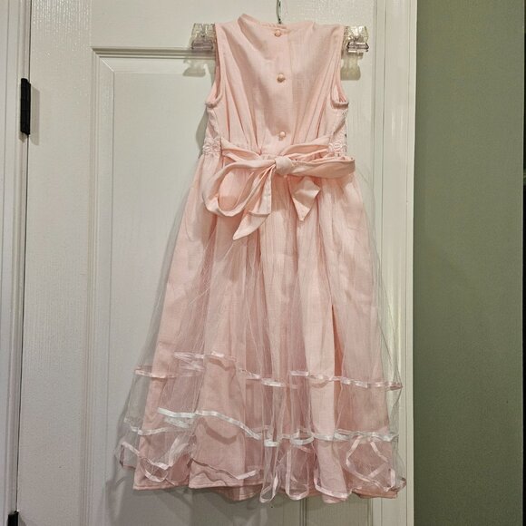 Bonnie Jean Pink Lace and Ribbon Dress Size 6X - Picture 7 of 7